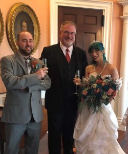 One of the first couples to obtain my services as a professional officiant, Tanya and Ryan, in Bristol RI.