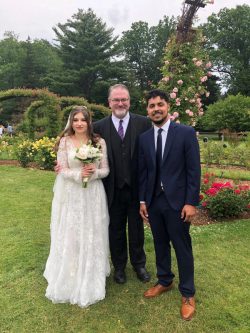 Welder and Natalie at Elizabeth Gardens in Hartford.