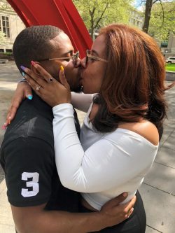 Mike and Kristina, First kiss, Hartford City Hall