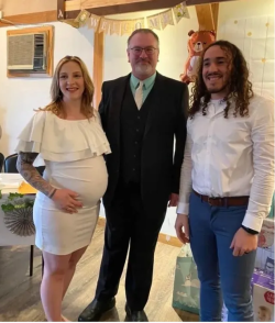 Sevanna and Ramiro, Surprise wedding at baby shower. Plainville CT